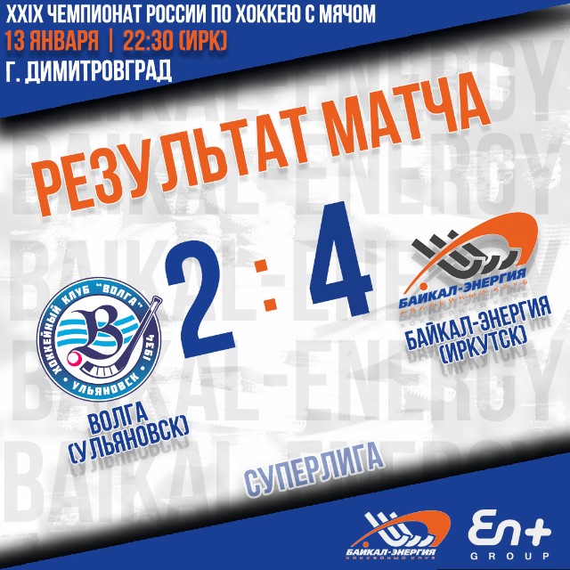 XXIX Чемпионат России. Волга (Ульяновск)- Байкал-Энергия (Иркутск) 2:4 (0:1) 